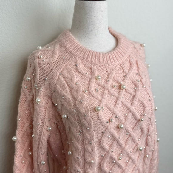 Carbon38 Pearl Embellished Sweater - Rose Cloud - Picture 7 of 13